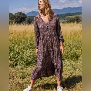Faherty Tiered Maxi Dress